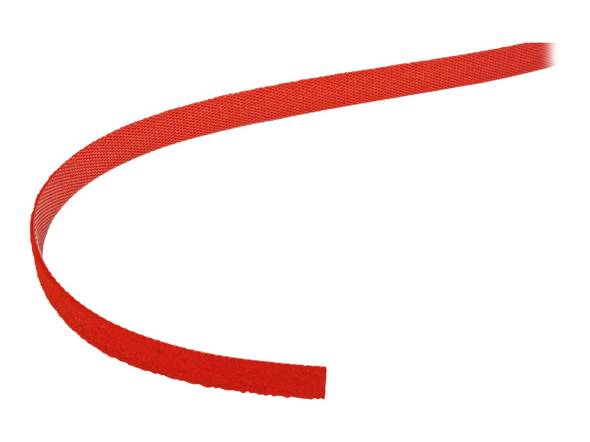 VALUE Klettband auf Rolle 10mm rot 25m - Vorderansicht