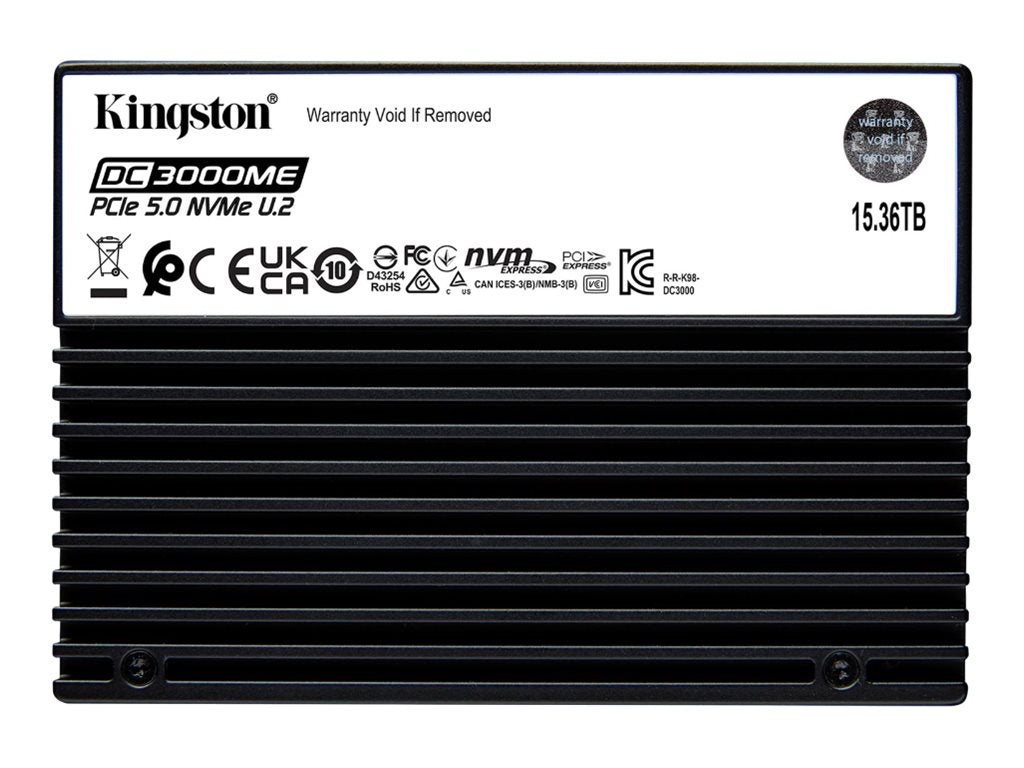 KINGSTON 15.36TB DC3000ME U.2 PCIe 5.0 NVMe TCG Opal Enterprise SSD Vorderansicht