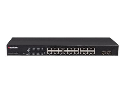 INTELLINET 24-Port PoE Gigabit Switch Detailansicht