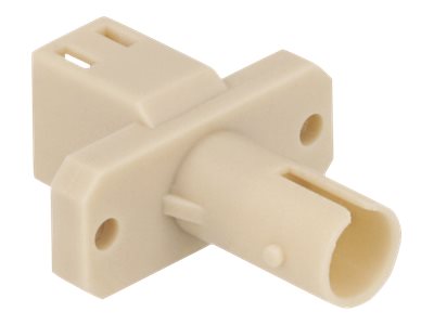 DELOCK LWL Hybrid Kupplung LC Simplex Buchse zu ST Simplex Buchse beige - Vorderansicht