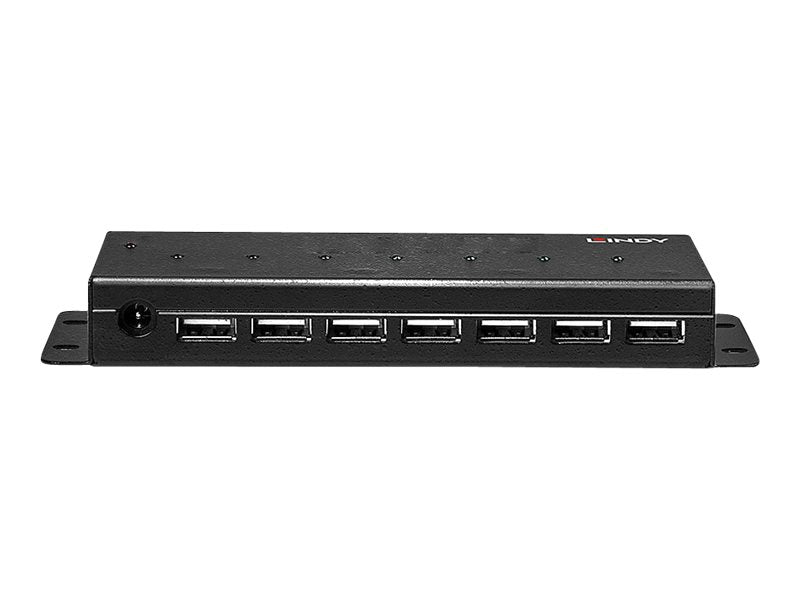 LINDY USB 2.0 Metall Hub 7 Port Anschlussansicht