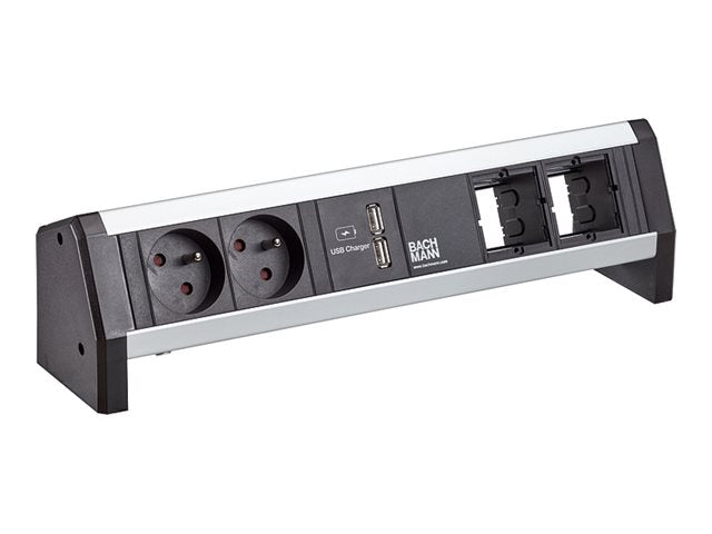 BACHMANN DESK 2xUTE 1xUSB Doppel Charger Vorderansicht