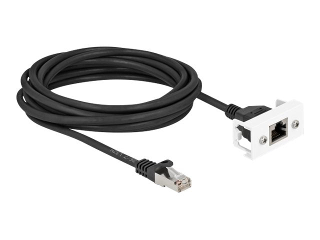 DELOCK Netzwerk Verlängerungskabel S/FTP RJ45 Stecker zu RJ45 Buchse Cat.6A 5 m - Vorderansicht