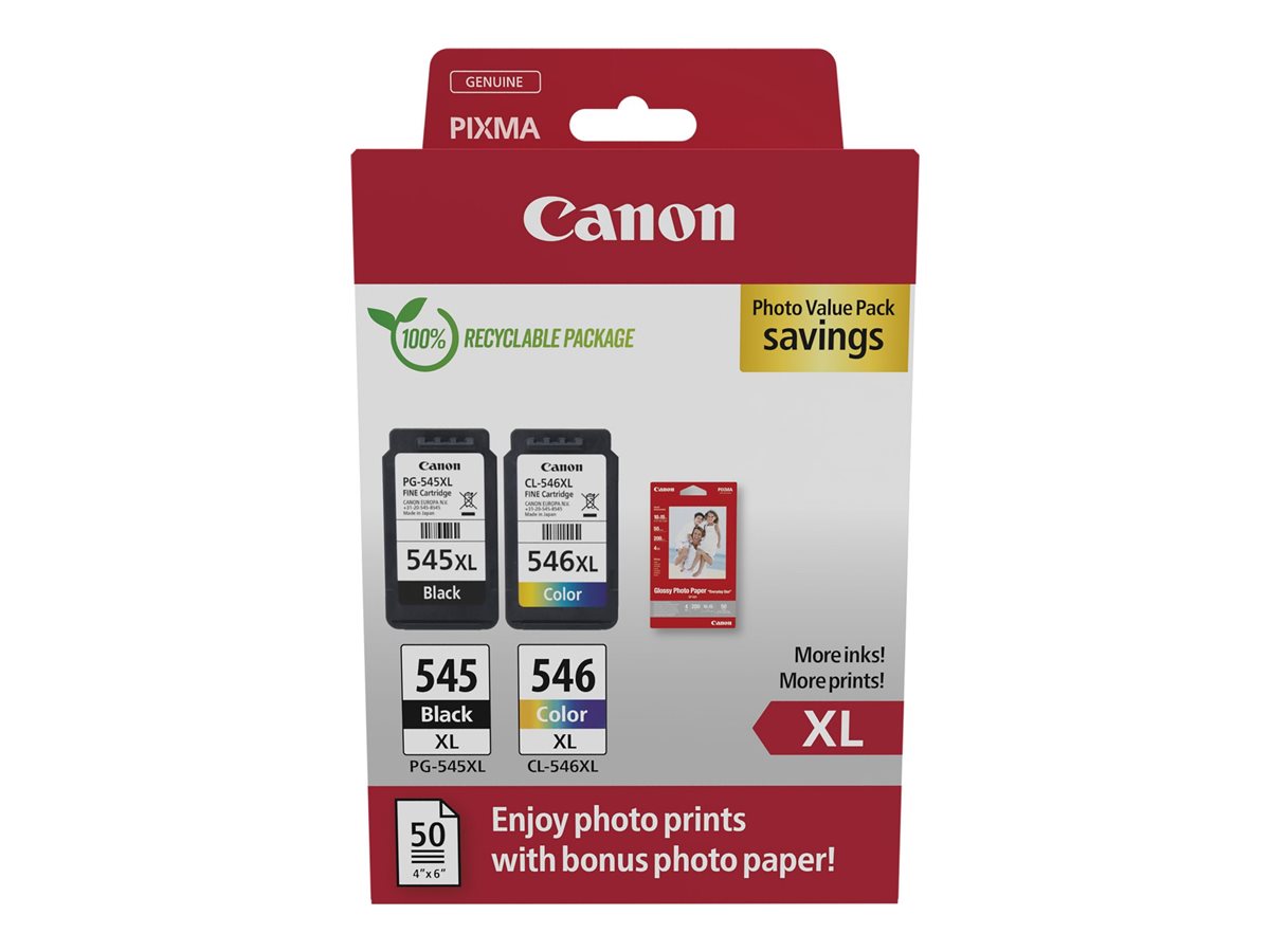 CANON PG-545XL/CL-546XL Photo Value Pack Tintenpatrone Vorderansicht