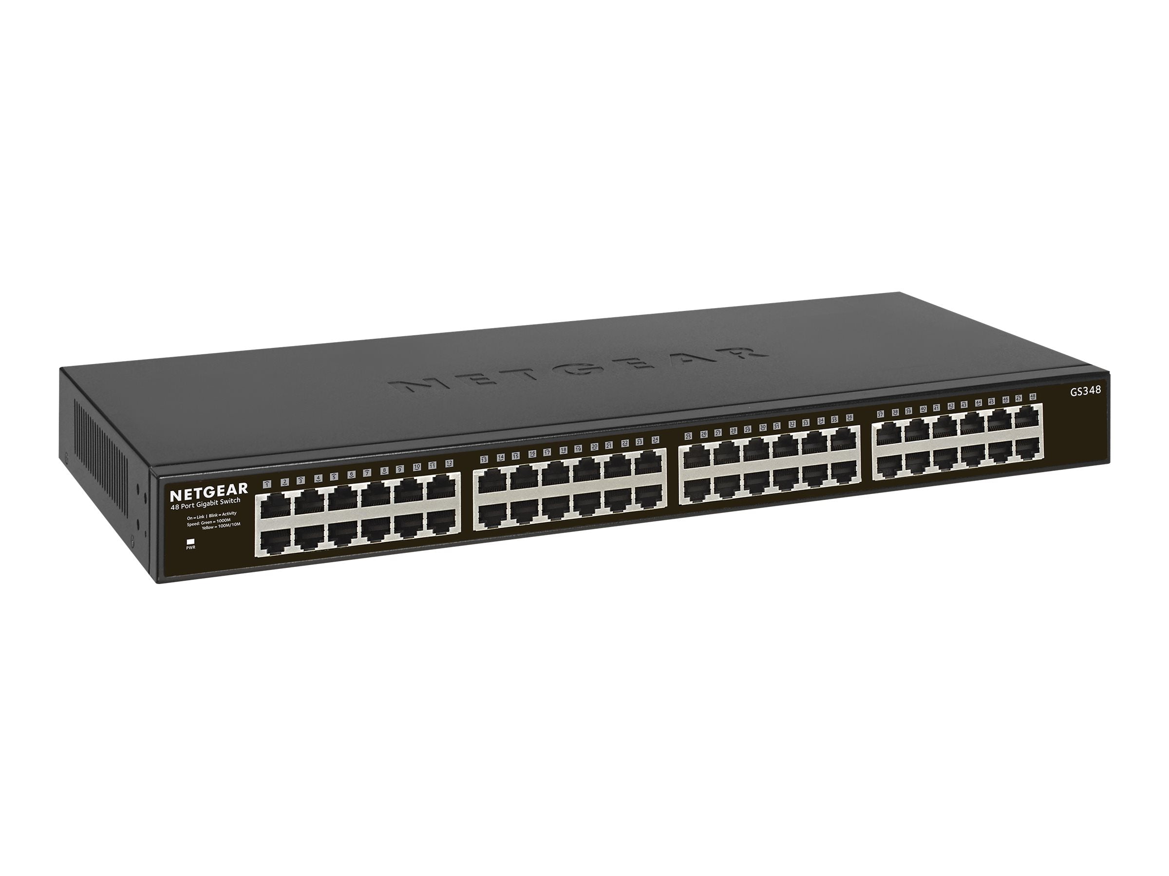 NETGEAR 48-Port Gigabit Ethernet unmanaged Switch Vorderansicht