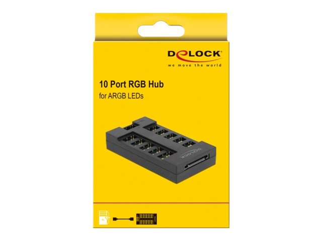 DELOCK RGB Hub im Computergehäuse