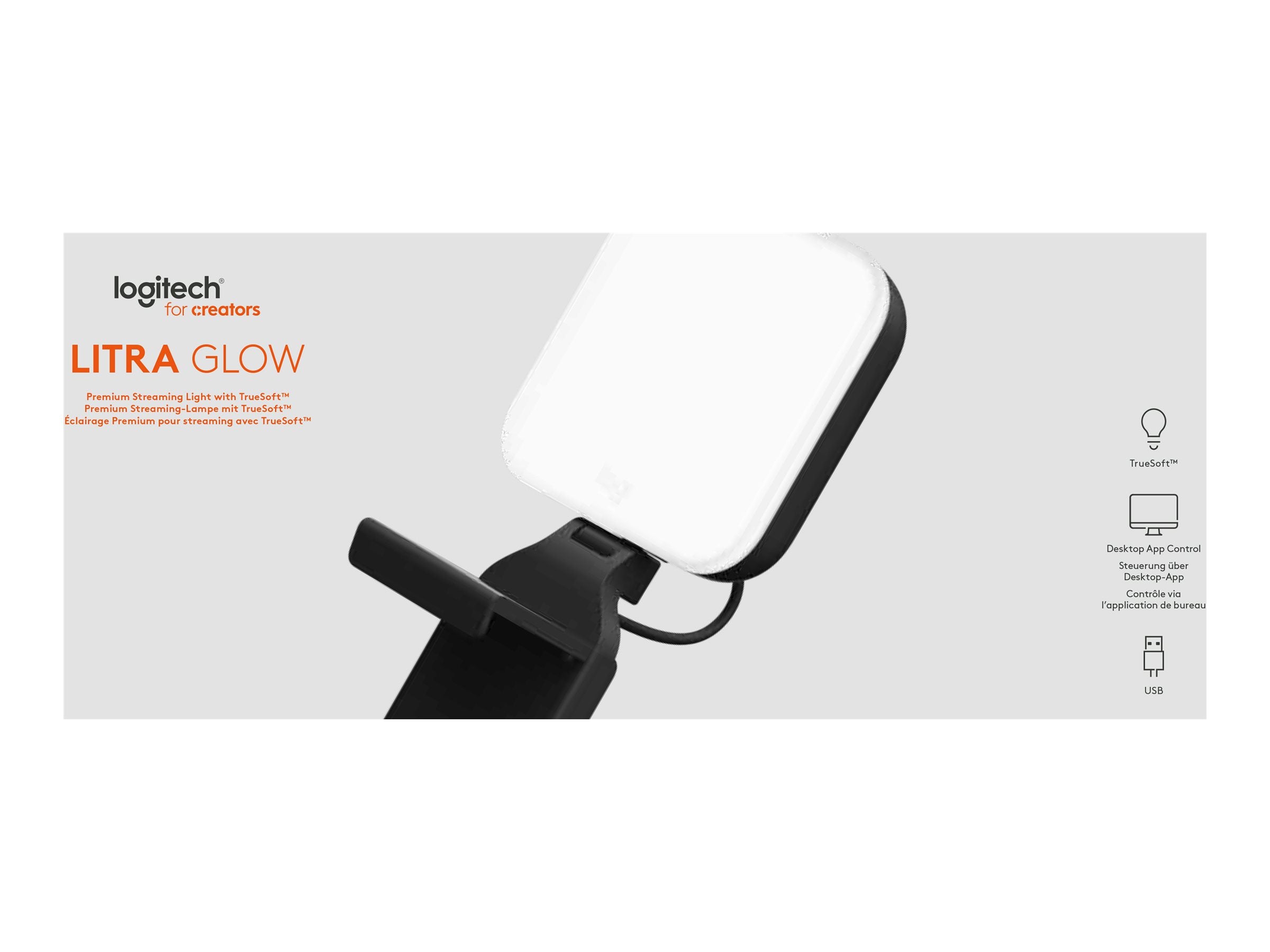 LOGITECH Litra Glow Premium Streaming Light Vorderansicht