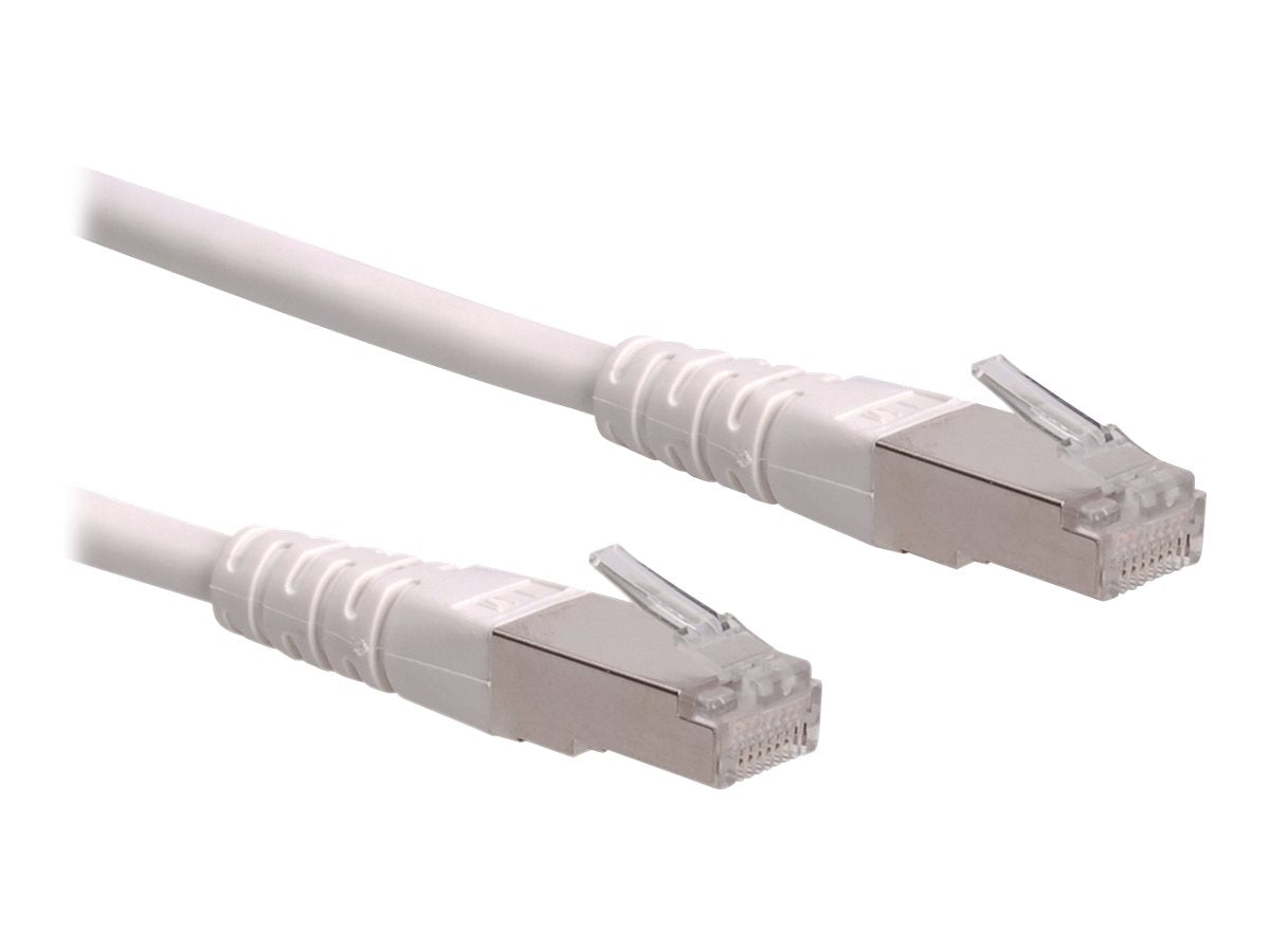 ROLINE Patchkabel Kat.6 Class E S/FTP PiMF weiss 5m - Vorderansicht