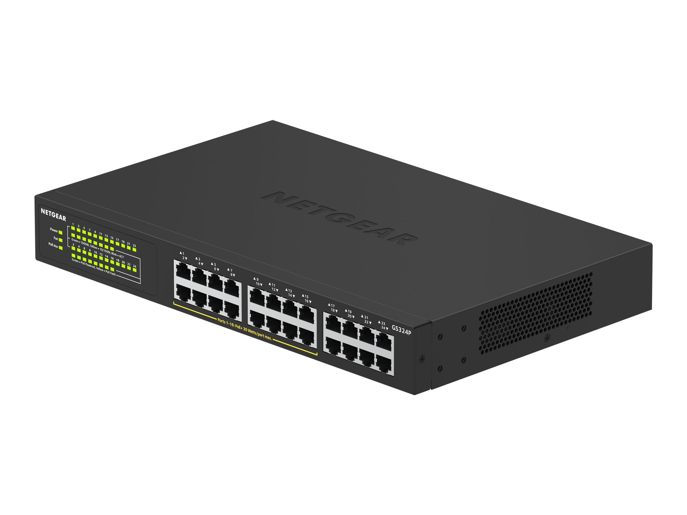 NETGEAR 24PT GIGE UNMANAGED SWITCH W/ POE+ Vorderansicht