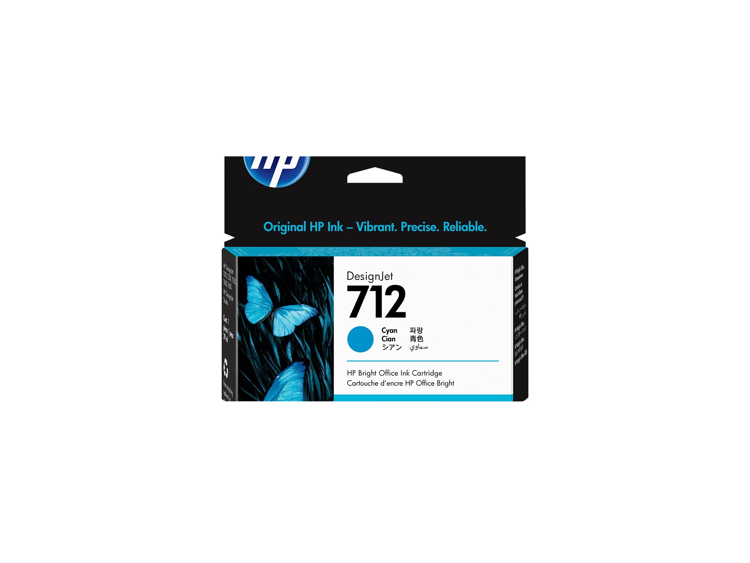 HP 712 29-ml Cyan DesignJet Ink Cartridge Verpackung
