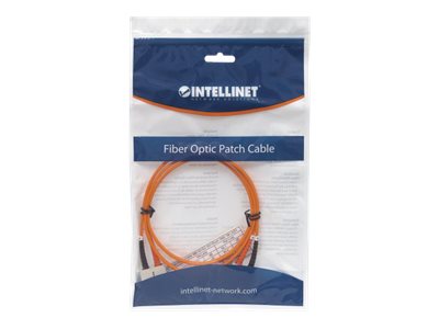 INTELLINET LWL Kabel SC/SC OM2 2m orange Duplex Multimode - Vorderansicht