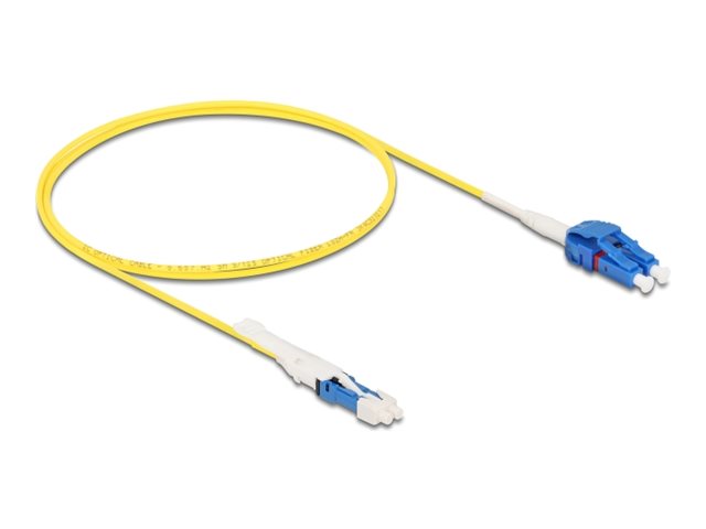 DELOCK LWL Kabel CS Stecker zu LC Duplex UPC Singlemode G657A2 / OS2 Uniboot 1m - Vorderansicht