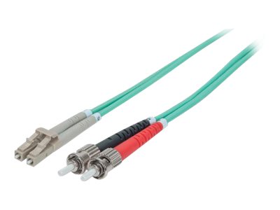 INTELLINET LWL Kabel LC/ST OM3 5m aqua 50/125um Duplex Multimode - Anschlussansicht