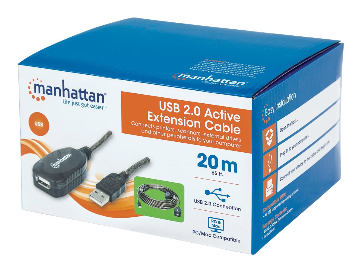 MANHATTAN Hi-Speed USB 2.0 Repeater Kabel 20m - Vorderansicht