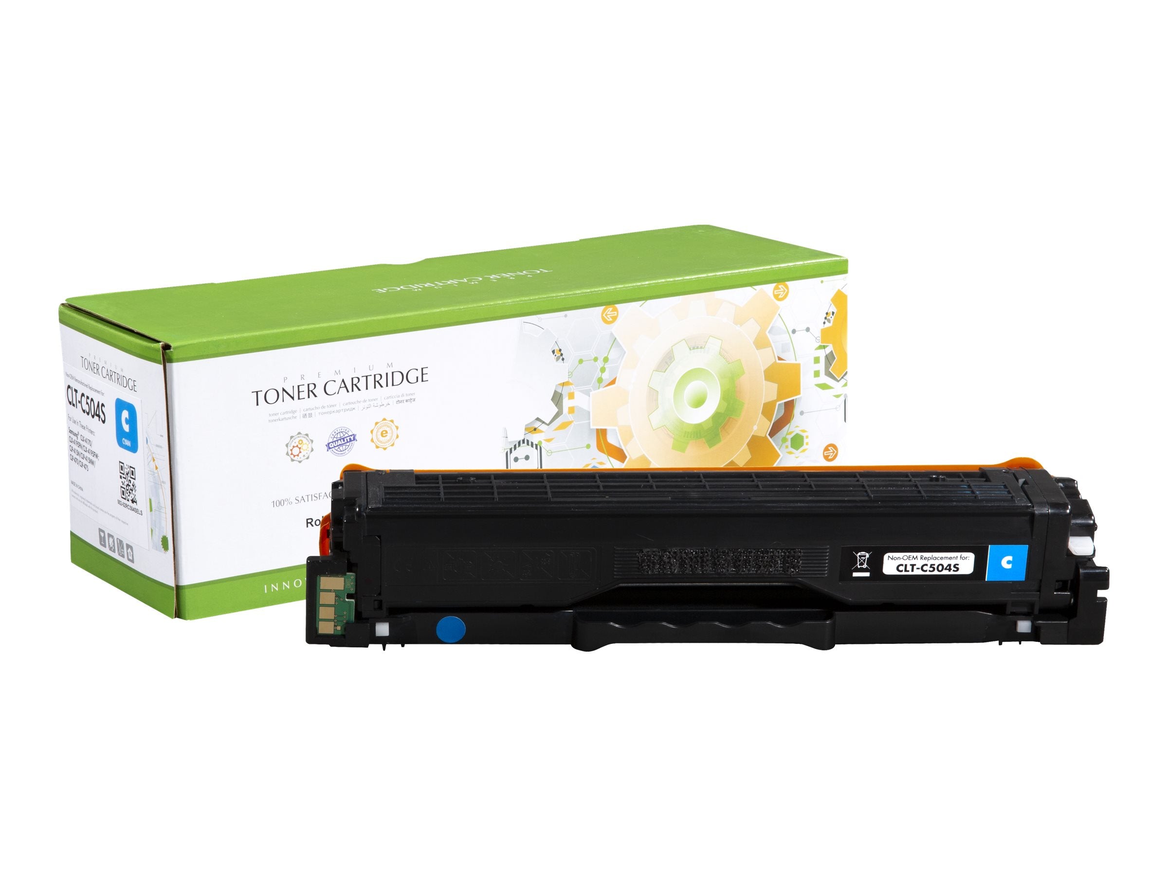 STATIC Tonerpatrone CLT-C504S cyan remanufactured Vorderansicht