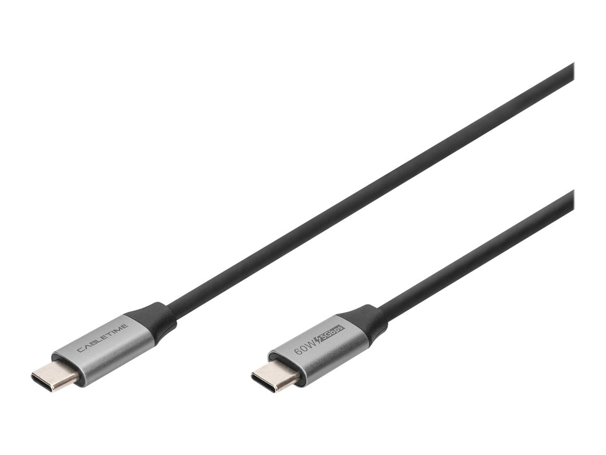 DIGITUS USB-C to USB-C PD60W Gen1 USB3.0 Connection cable 1m - Vorderansicht
