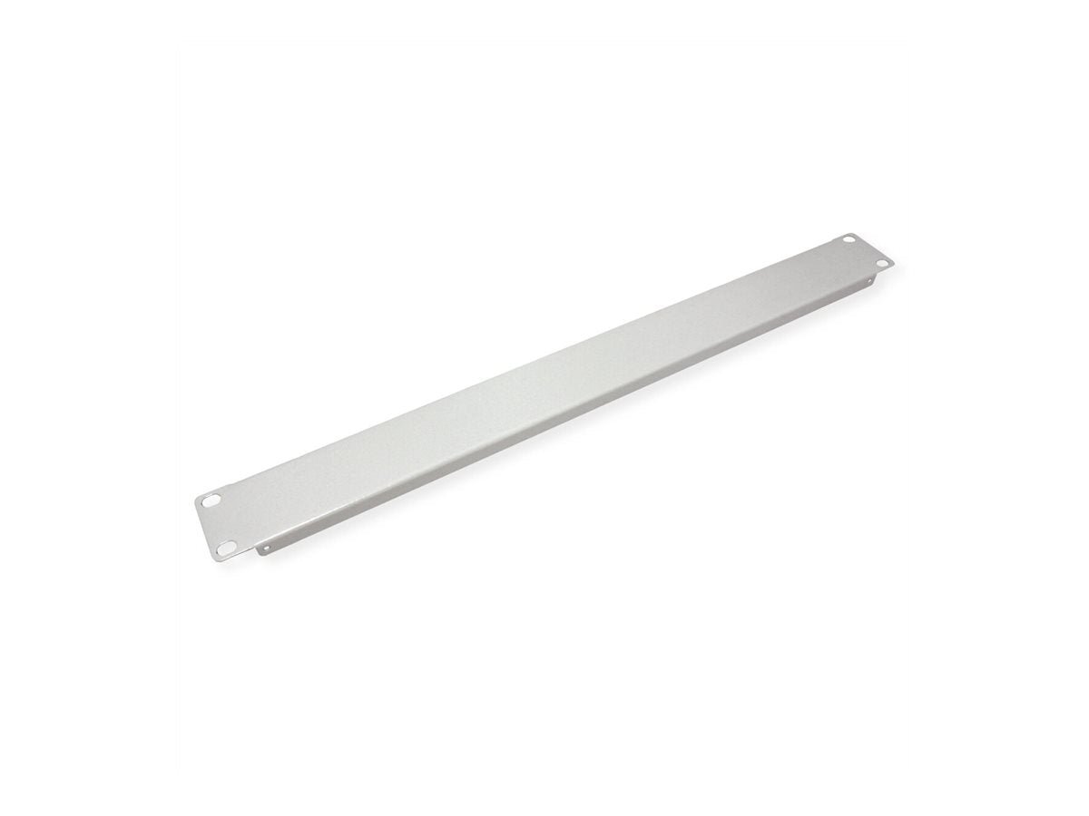 VALUE 48,26cm 19Zoll-Blindplatte 1 HE grau - Vorderansicht