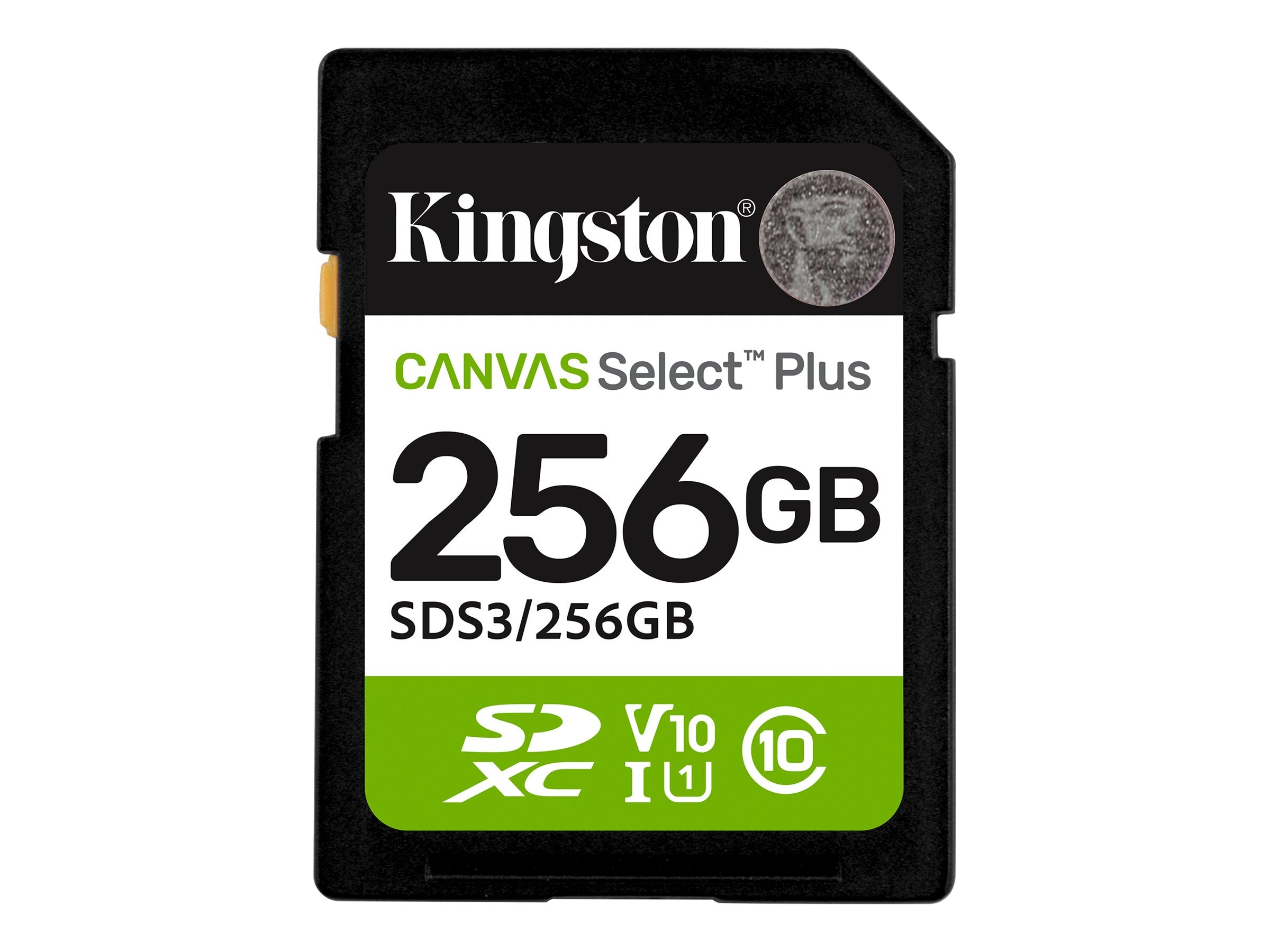 KINGSTON 256GB SDXC Canvas Select Plus Gen3 Vorderansicht