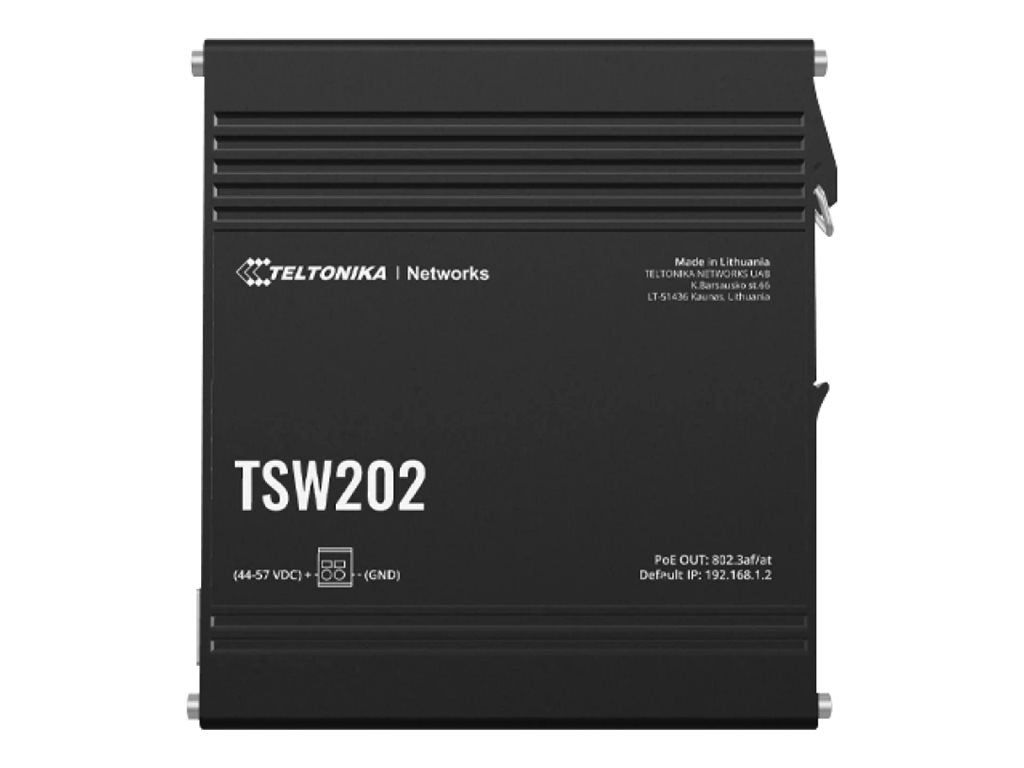 TELTONIKA NETWORKS TSW202 Layer2/L3 Managed PoE+ Switch - Vorderansicht