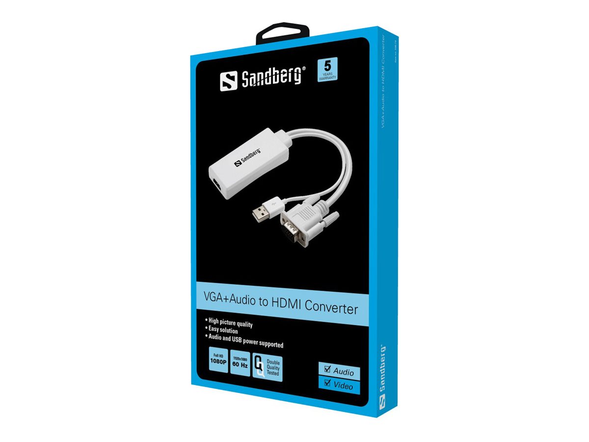 SANDBERG VGA+Audio to HDMI Converter Detailansicht