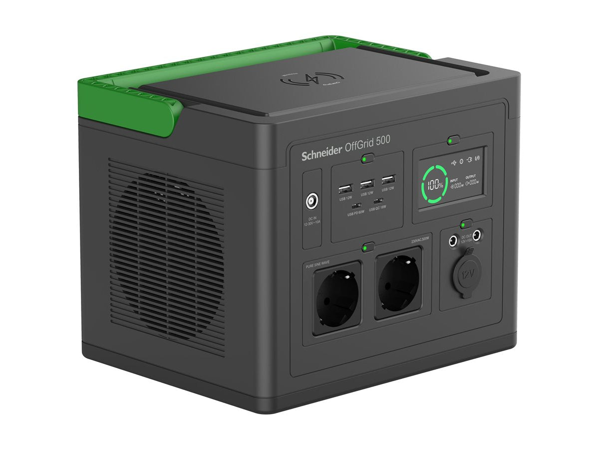 APC Schneider OffGrid Portable Power Station 500 Vorderansicht