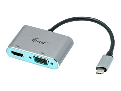 I-TEC USB-C auf HDMI und VGA Metal Adapter Anschlussansicht