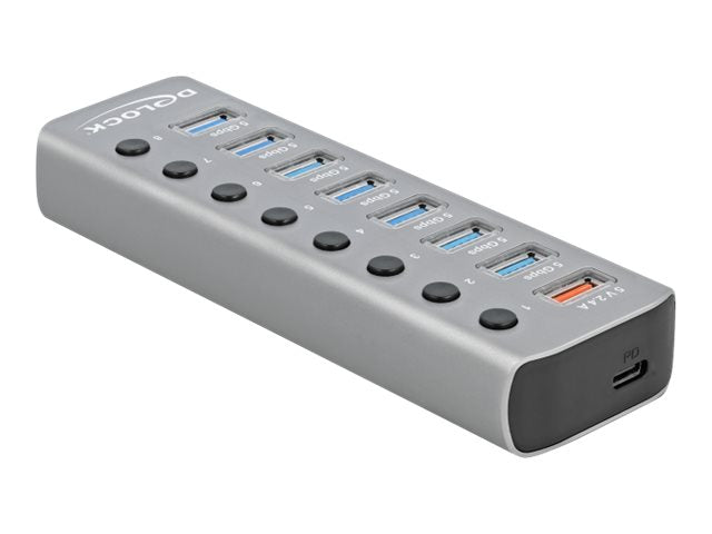 DELOCK USB 3.2 Gen 1 Hub mit Schalter und Beleuchtung