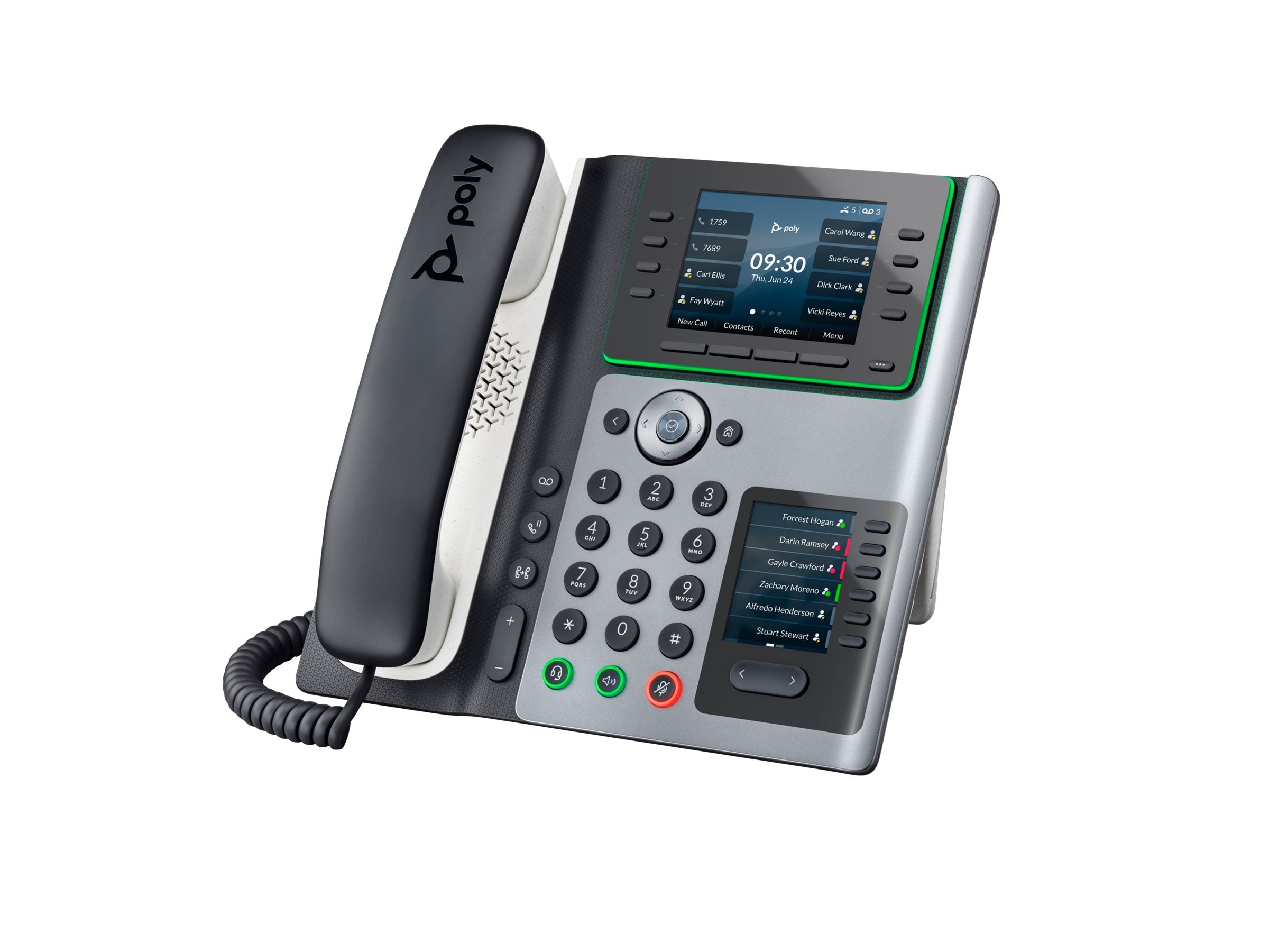 HP Poly Edge E450 VoIP-Telefon Vorderansicht