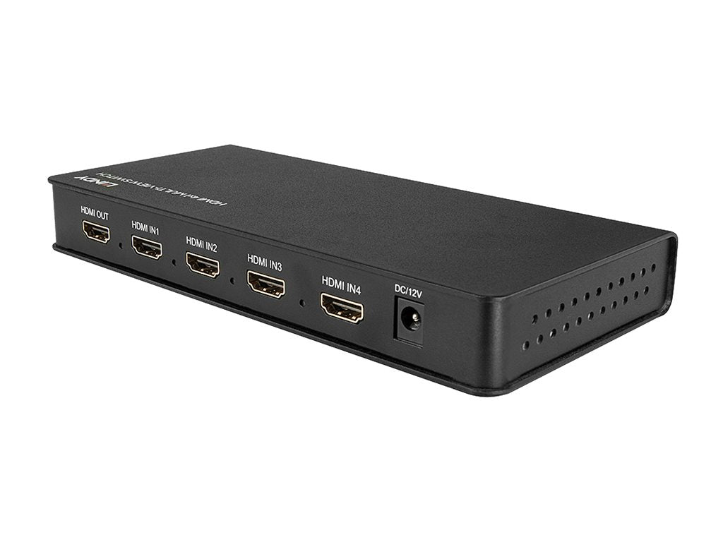 LINDY 4 Port HDMI Multi-View Switch Anschlussmöglichkeiten