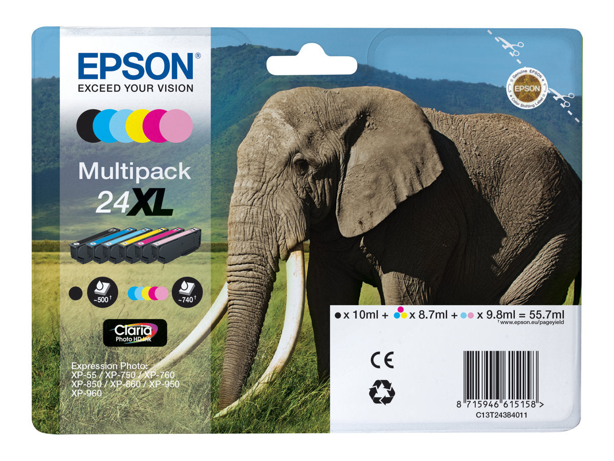 EPSON 3LB Ink Cartridge 24XL Claria Photo HD Ink Verpackung