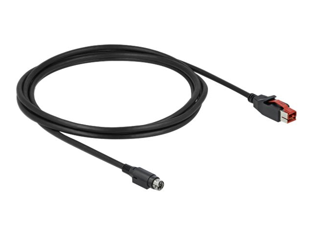 DELOCK PoweredUSB Kabel Stecker 24V zumini-DIN 3 Pin Stecker 4m - Vorderansicht