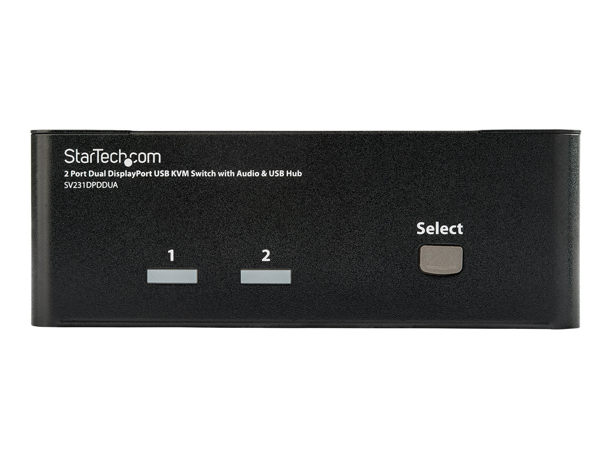 STARTECH.COM 2 Port Dual DisplayPort USB KVM Switch - Rückansicht