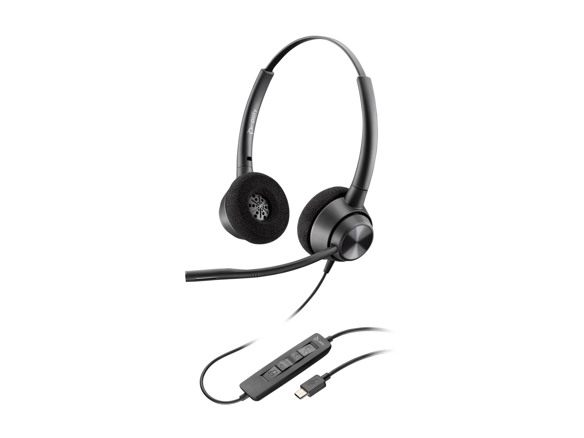 HP Poly EncorePro 320 Stereo USB-C Headset TAA - Vorderansicht