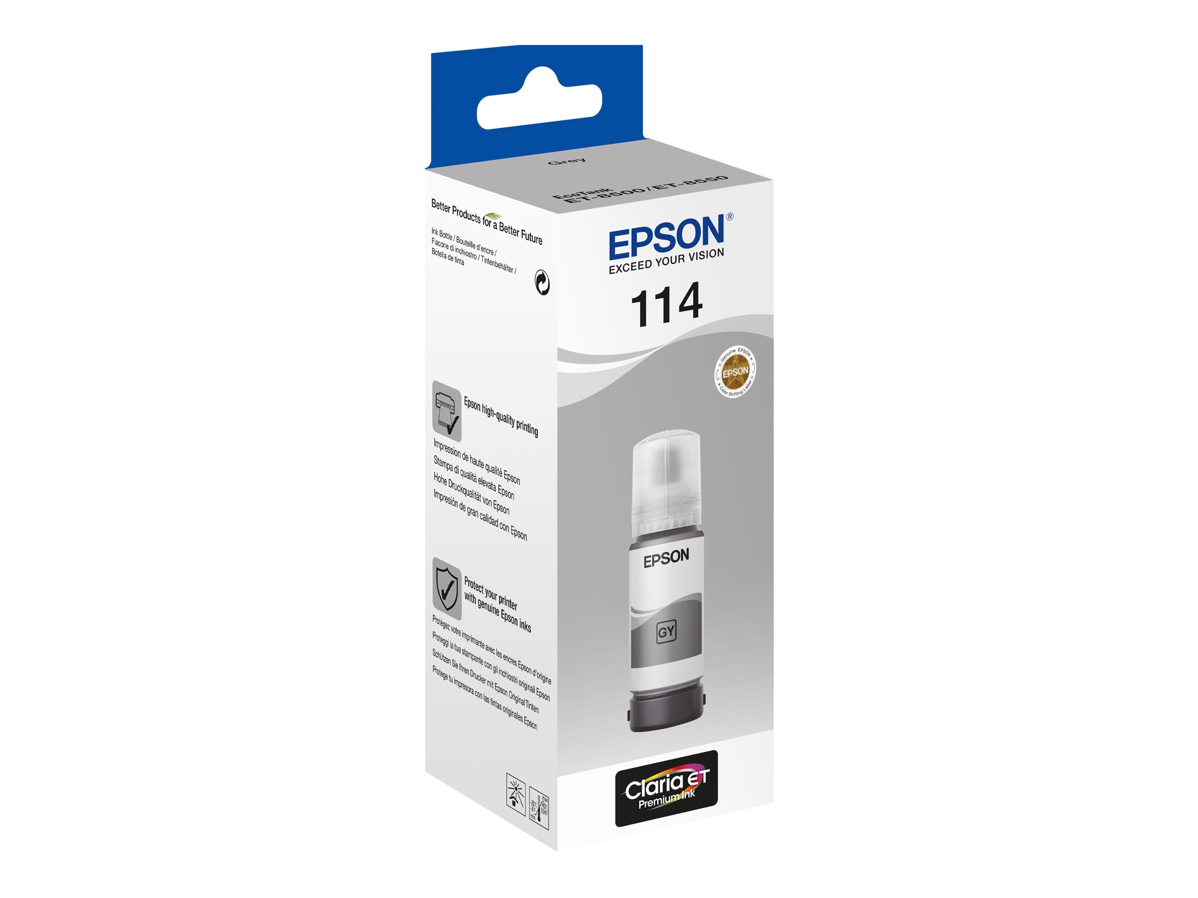 EPSON 1LB 114 EcoTank Grau Nachfülltinte Verpackung