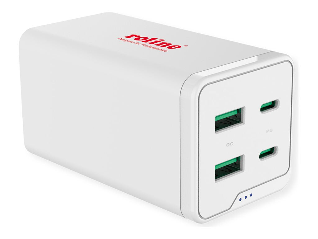ROLINE USB Charger 4 Port 2x USB-C 2x USB-A QC3.0 max. 120W Vorderansicht