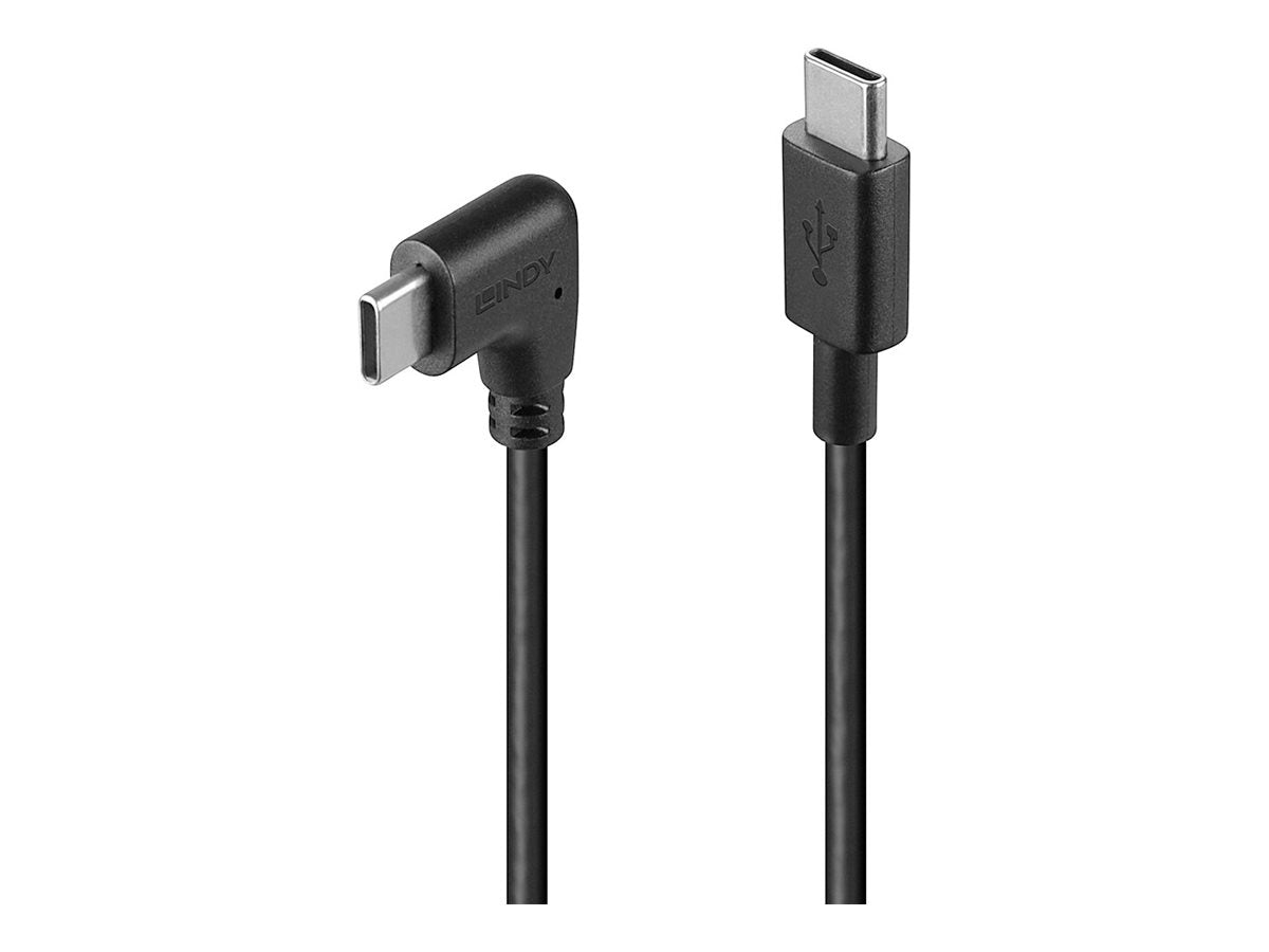 LINDY 0,5m USB 2.0 Typ C Kabel 90 gewinkelt - Detailansicht