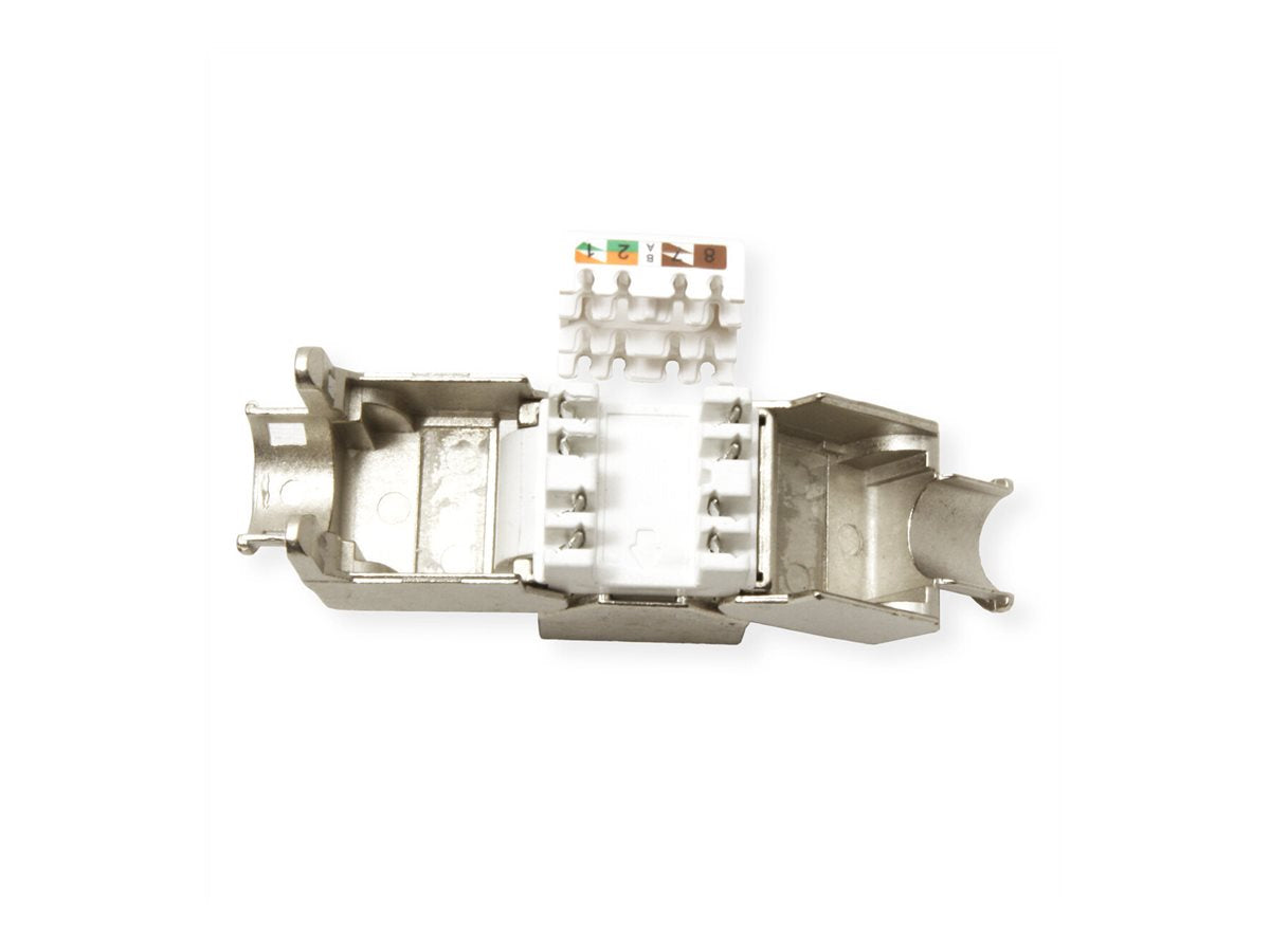 VALUE Kat.6A Class EA Keystone RJ-45 geschirmt werkzeuglos SLIM - Anschlussansicht