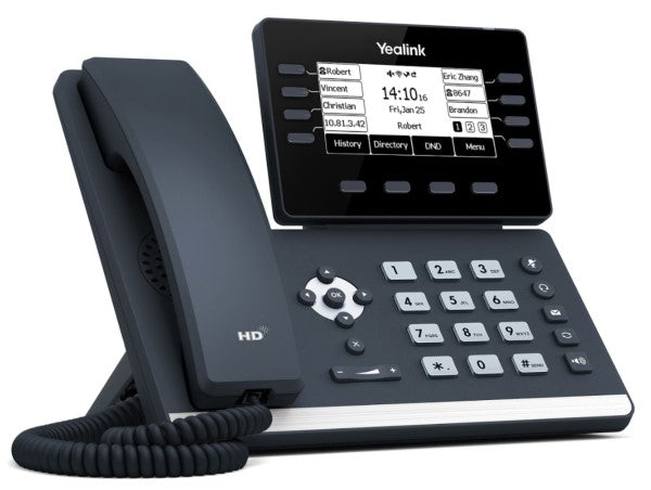 YEALINK SIP-T53W SIP-Telefon PoE ohne Netzteil - Vorderansicht