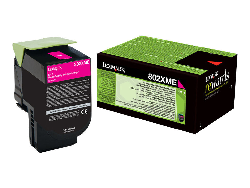 LEXMARK 802XME Toner magenta Vorderansicht