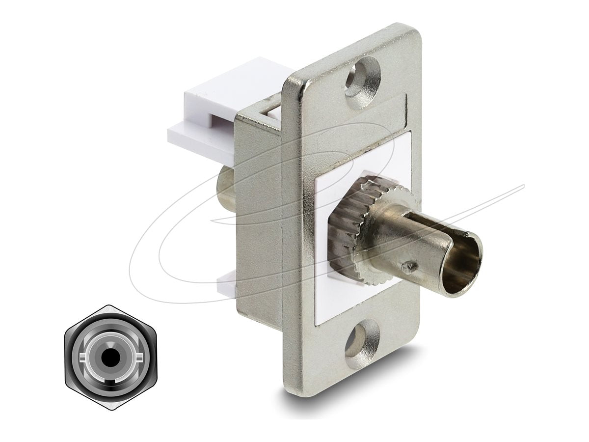DELOCK Panel Mount ST Simplex Buchse zu ST Simplex Buchse - Vorderansicht