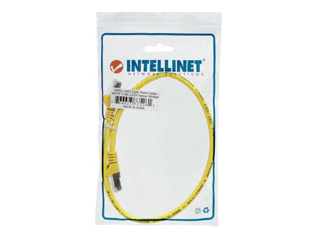 INTELLINET Netzwerkkabel Cat6a S/FTP 15 m gelb Vorderansicht