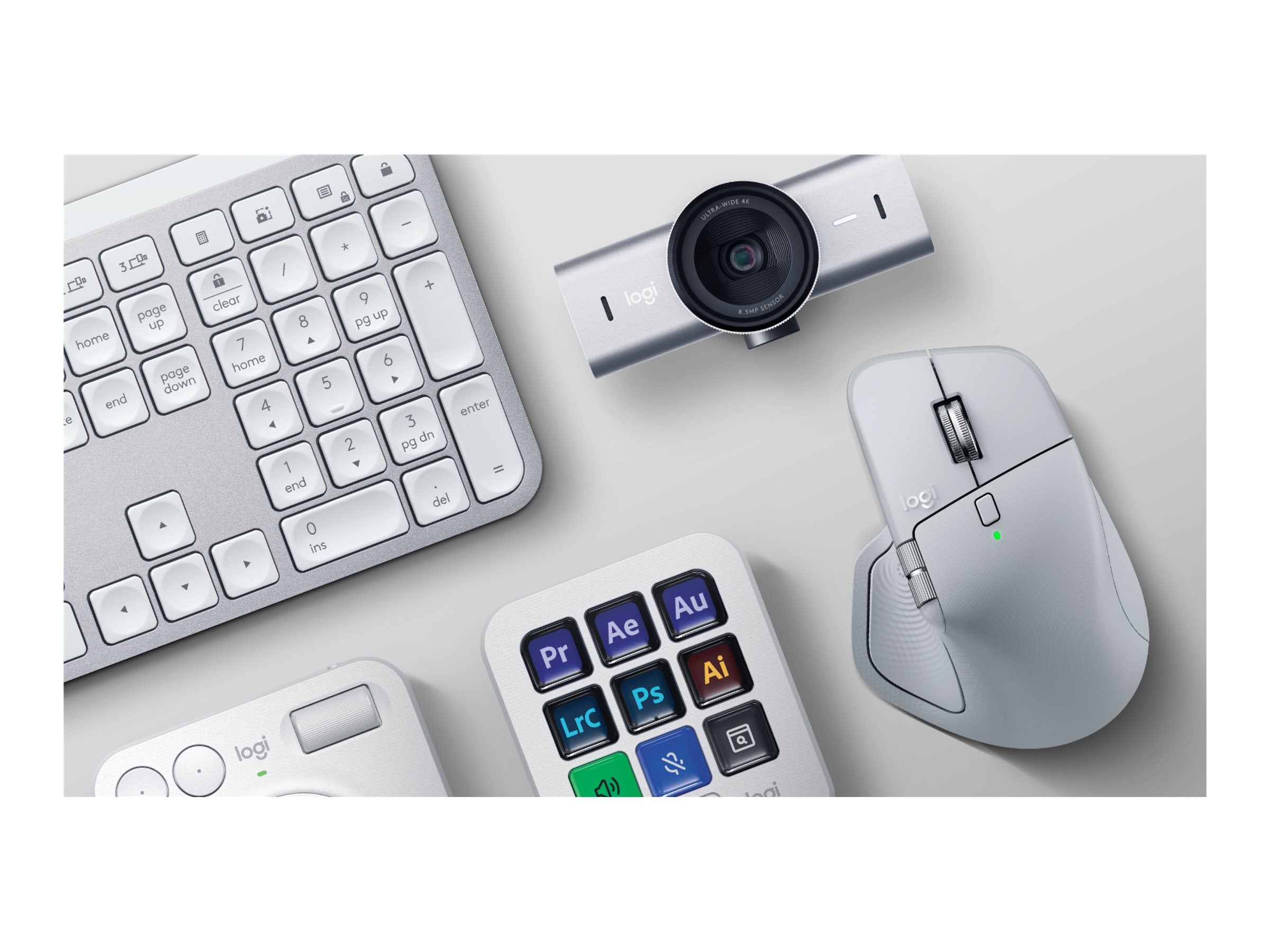 LOGITECH MX Master 4 Mouse Pale Grey - Detailansicht der Tasten
