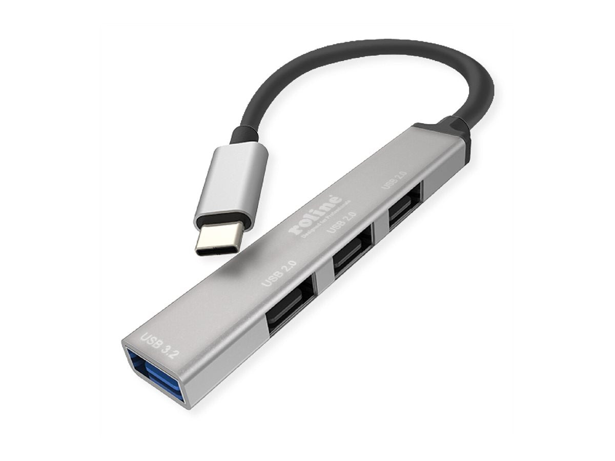 ROLINE USB 3.2 Gen 1 Hub 4fach Typ C Anschlusskabel