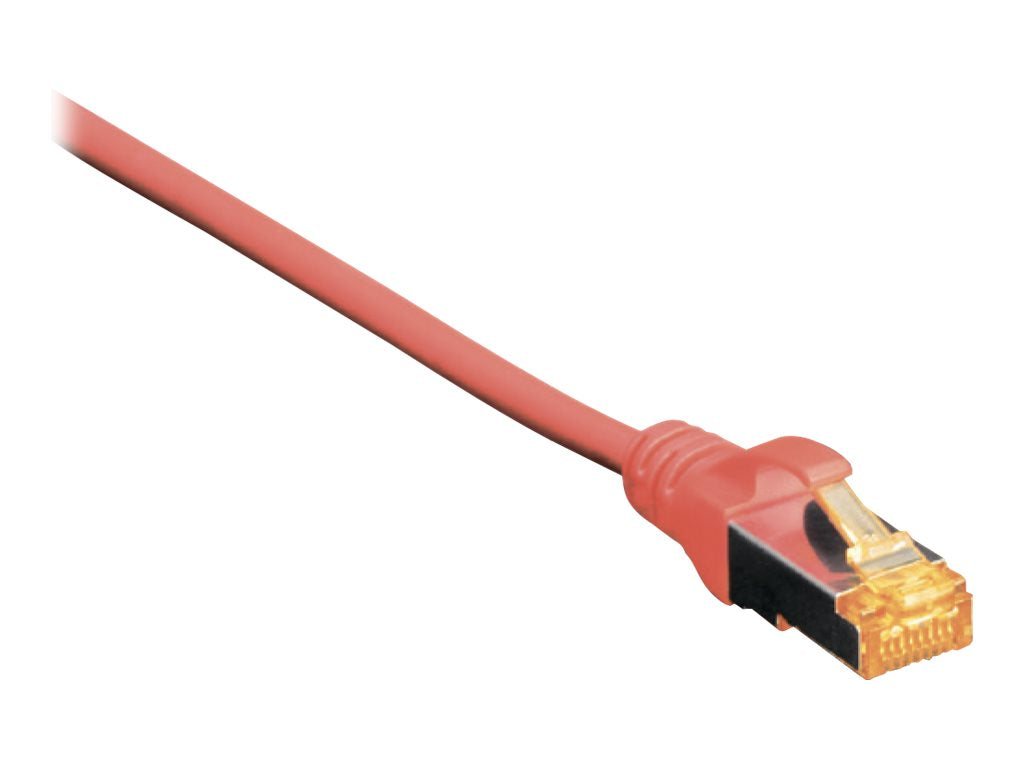 DIGITUS CAT 6A S-FTP Patchkabel Cu LSZH AWG 26/7 0,5 m Rot - Vorderansicht