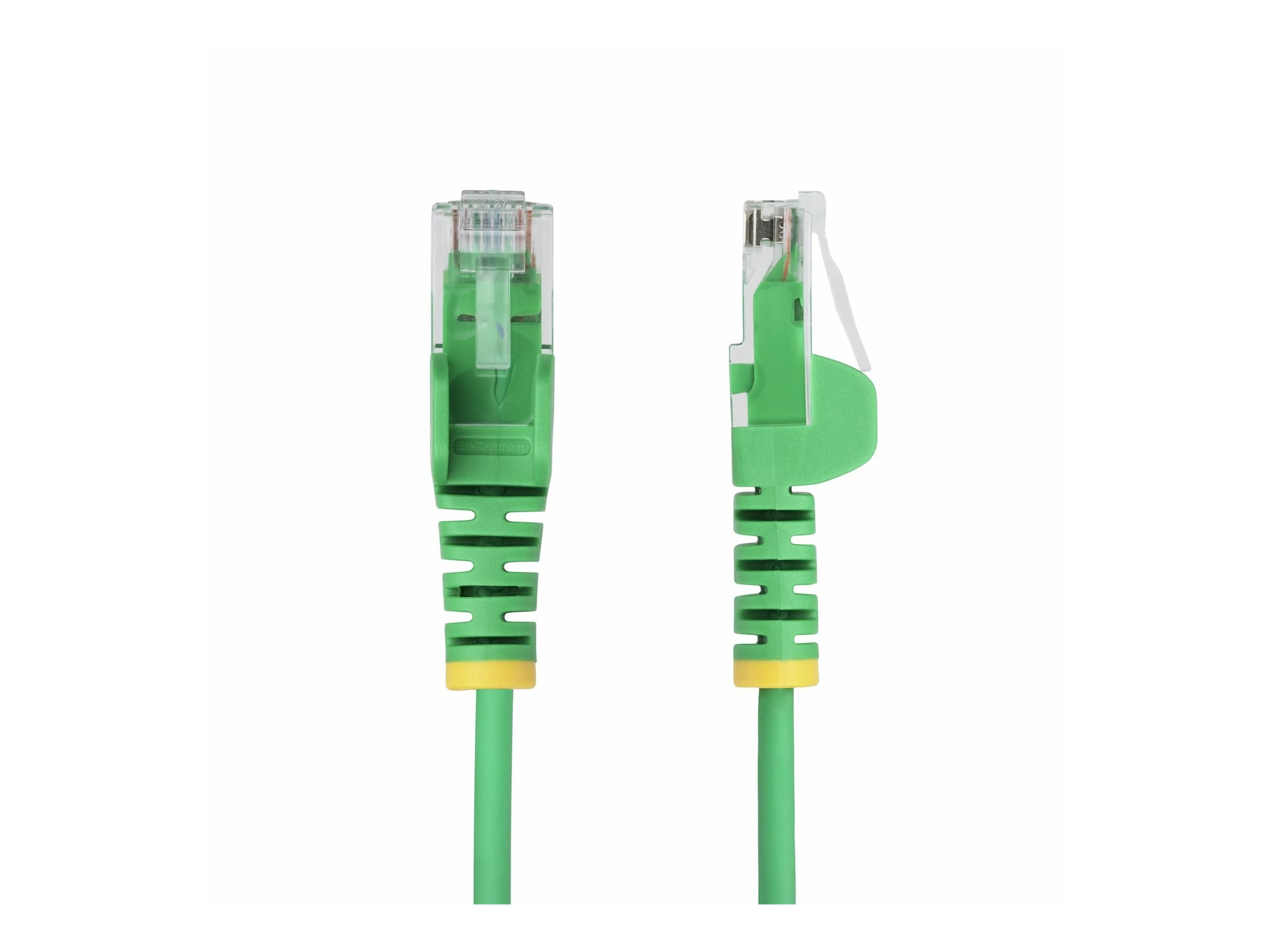 STARTECH.COM 15m Grunes Schlankes CAT6-Ethernet-Kabel Snagless RJ45 LSZH 28AWG Reines Kupfer Patchkabel/Netzwerkkabel