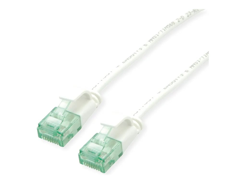 ROLINE RM UTP DataCenter Patchkabel Kat.6A Class EA slim weiss 5m - Vorderansicht