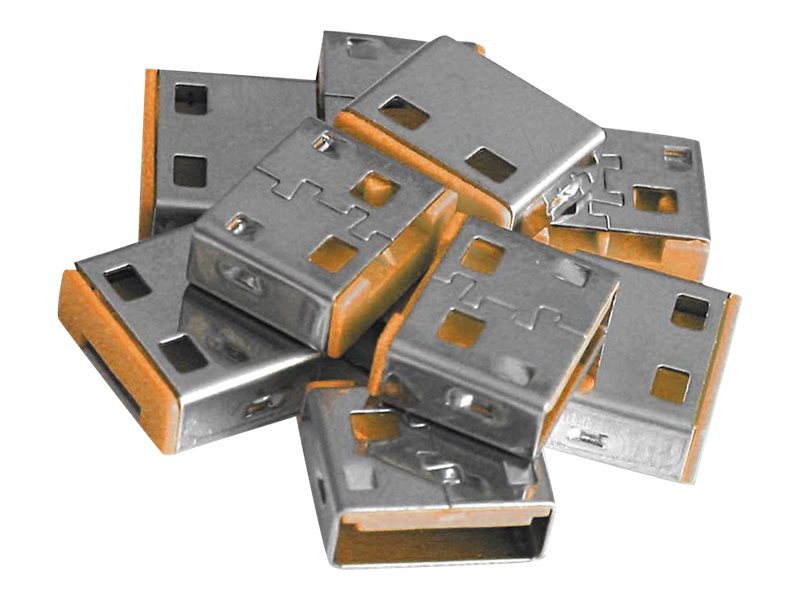 LINDY 10 USB Portschloesser ORANGE Detailansicht