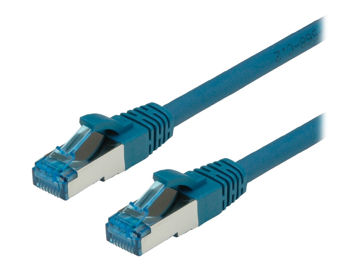 VALUE Patchkabel Kat.6A Class EA S/FTP PiMF LSOH blau 1m - Verpackung
