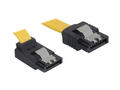 DELOCK Kabel SATA 20cm gelb ob/ge Metall - Verpackung