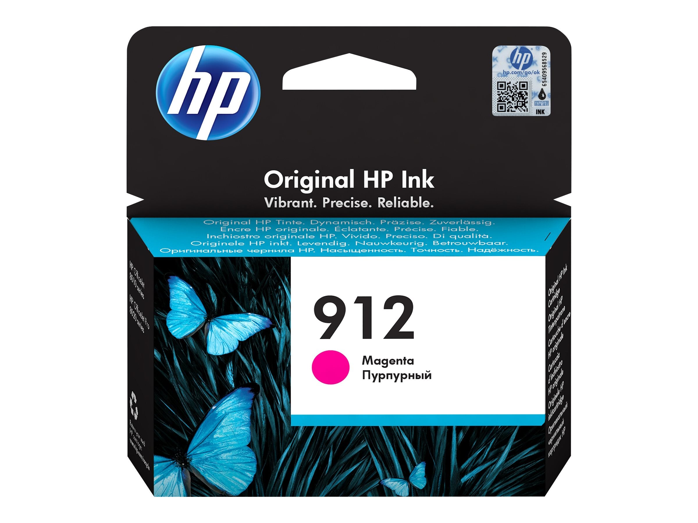 HP 912 Magenta Ink Cartridge Vorderansicht